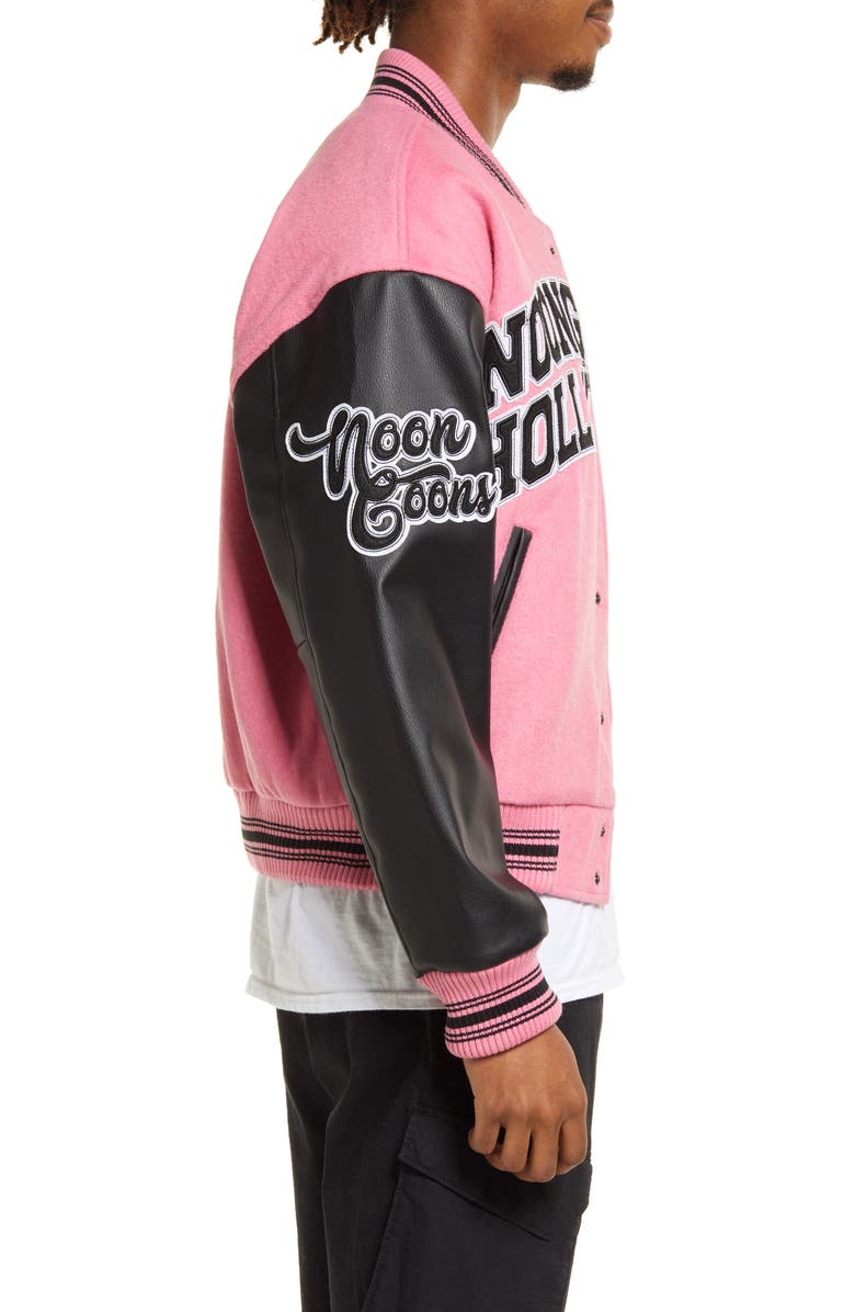Noon Goons Men's Hollywood High Varsity Jacket, Alternate, color, 