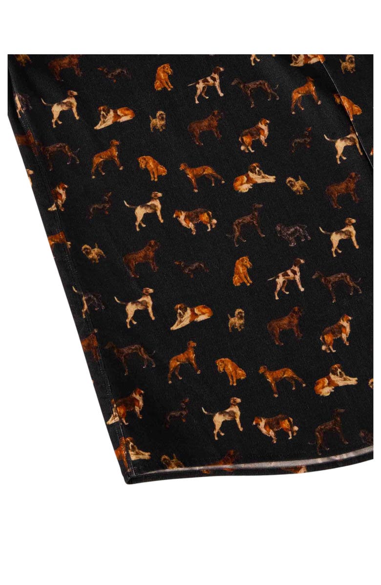 Robert Talbott Reynolds Dog Print Pinwale Corduroy Shirt, Alternate, color, Black Multi