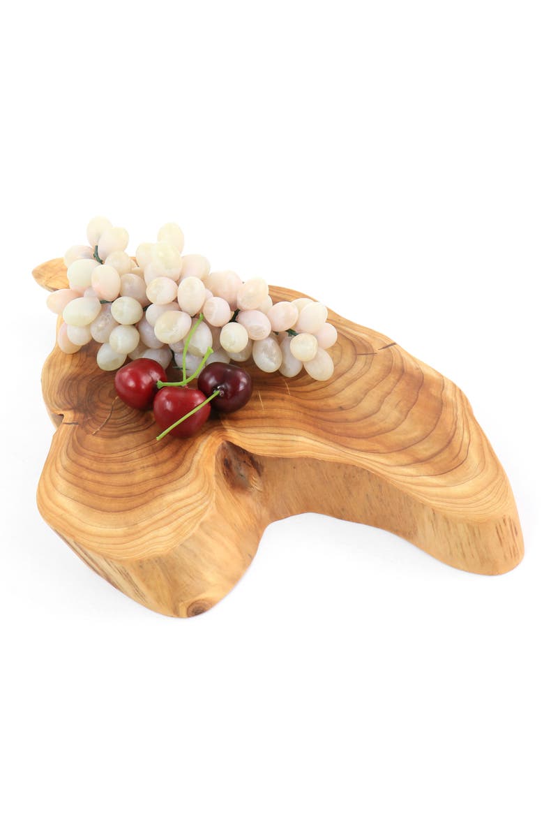 MARTHA STEWART Fir Root Elevated Server, Alternate, color, Brown