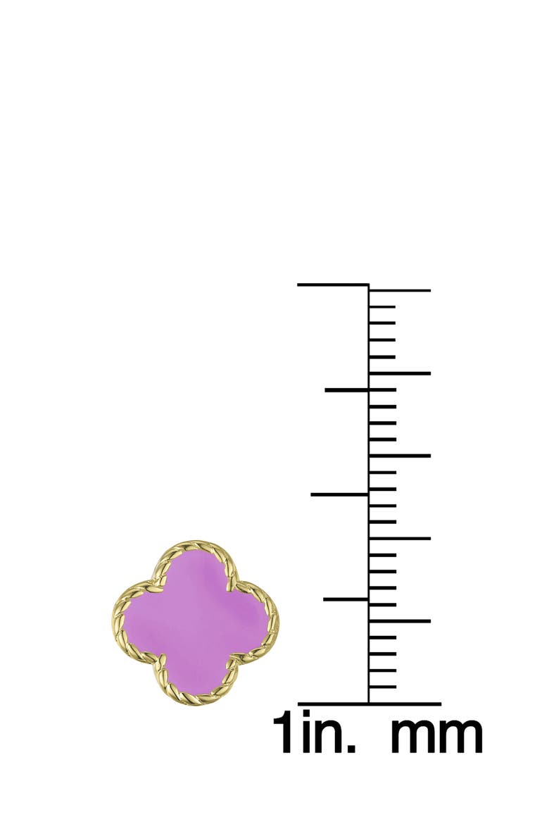Kids' Clover Stud Earrings, Alternate, color, PURPLE