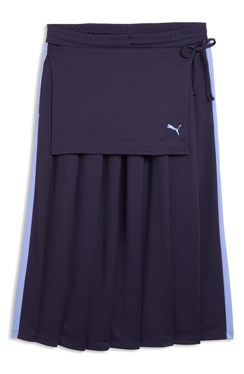 PUMA T7 Pleated Midi Skirt, Alternate, color, Deep Plum