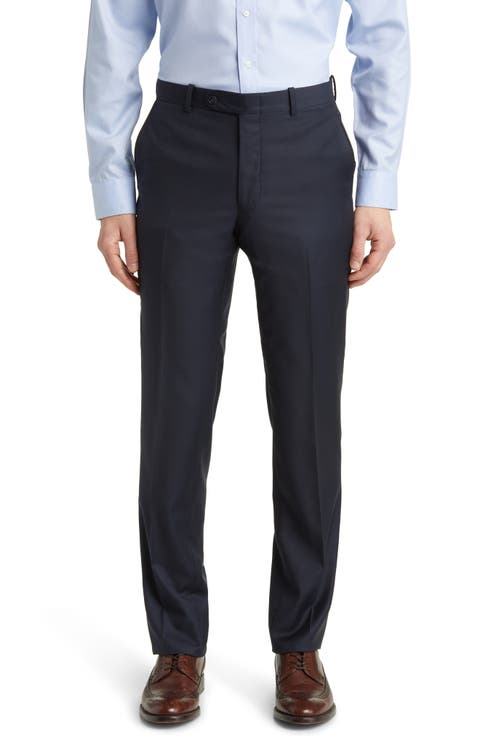 Harker Flat Front Wool Dress Pants (Regular & Big)