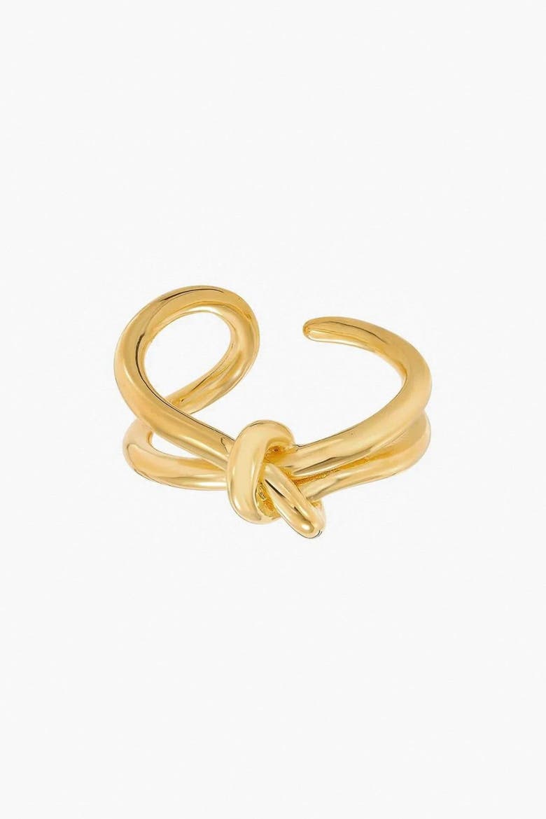14k Gold Plated Haley Ring Dainty Minimalist Trendy, Main, color, Gold