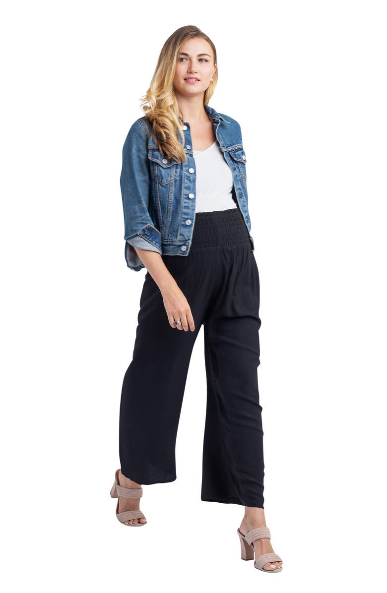 Nom Maternity Corsica Smocked Pants, Alternate, color, 