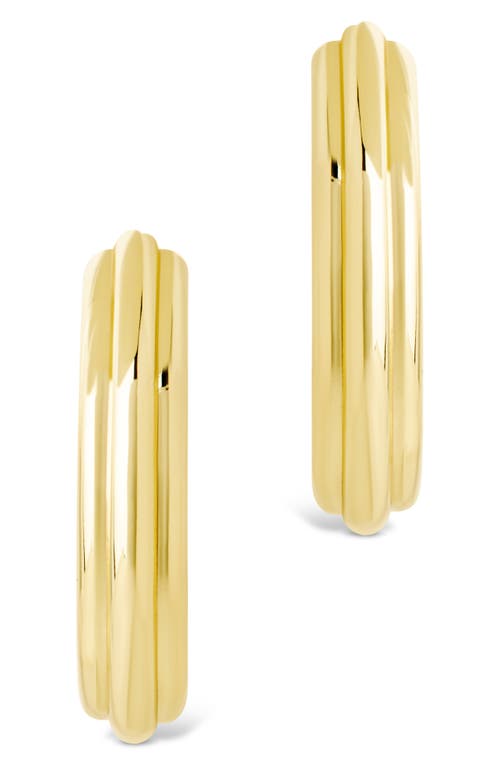 Sterling Forever Allistar Triple Row Tube Hoop Earrings
