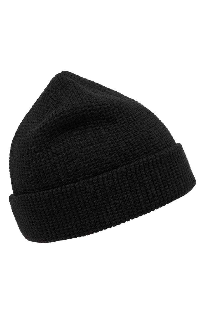 TravisMathew Cloud Waffle Beanie, Alternate, color, Black