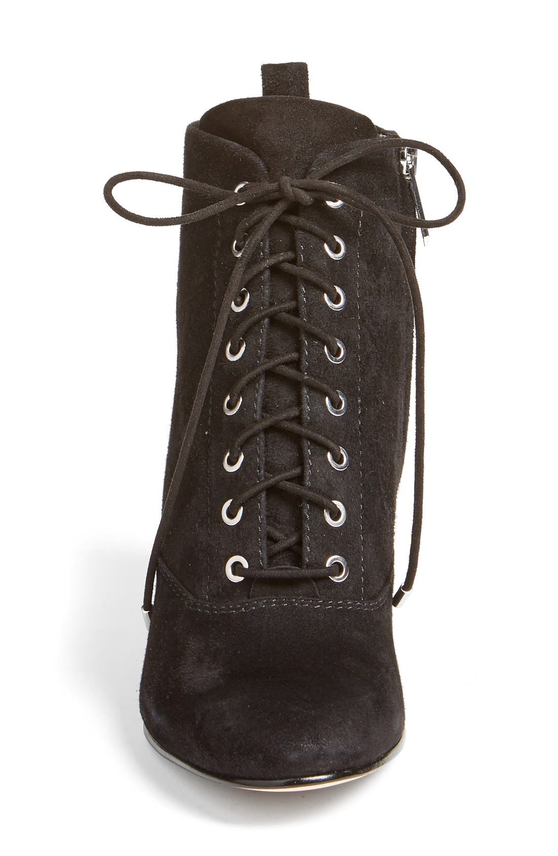 'Tate' Bootie, Alternate, color, BLACK SUEDE
