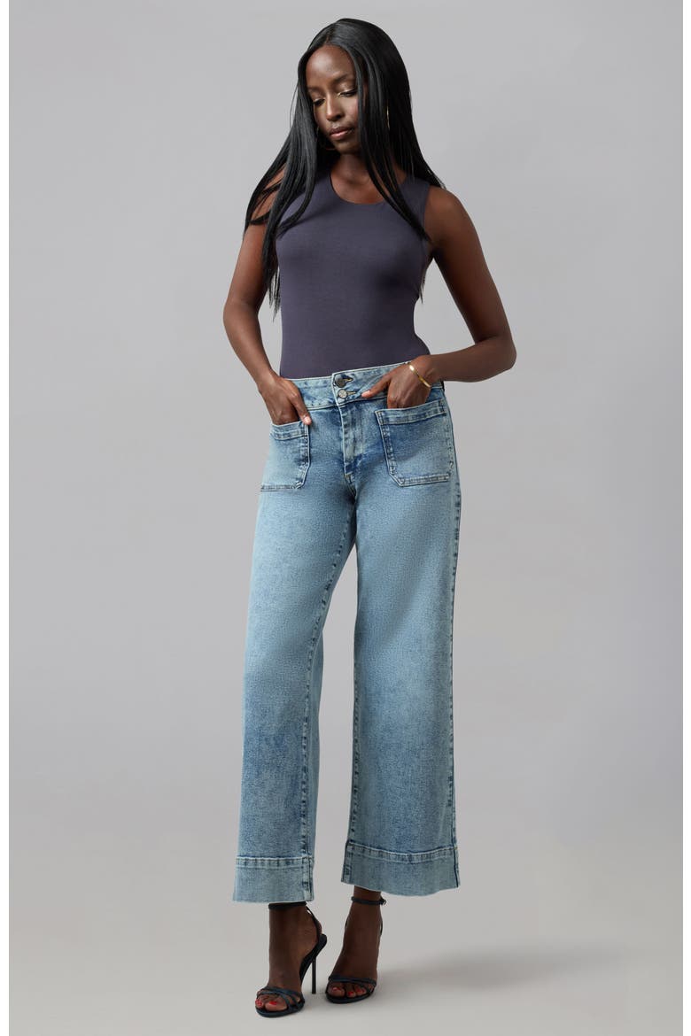 Colette High Rise Wide Leg Jeans, Alternate, color, Morning Day Light