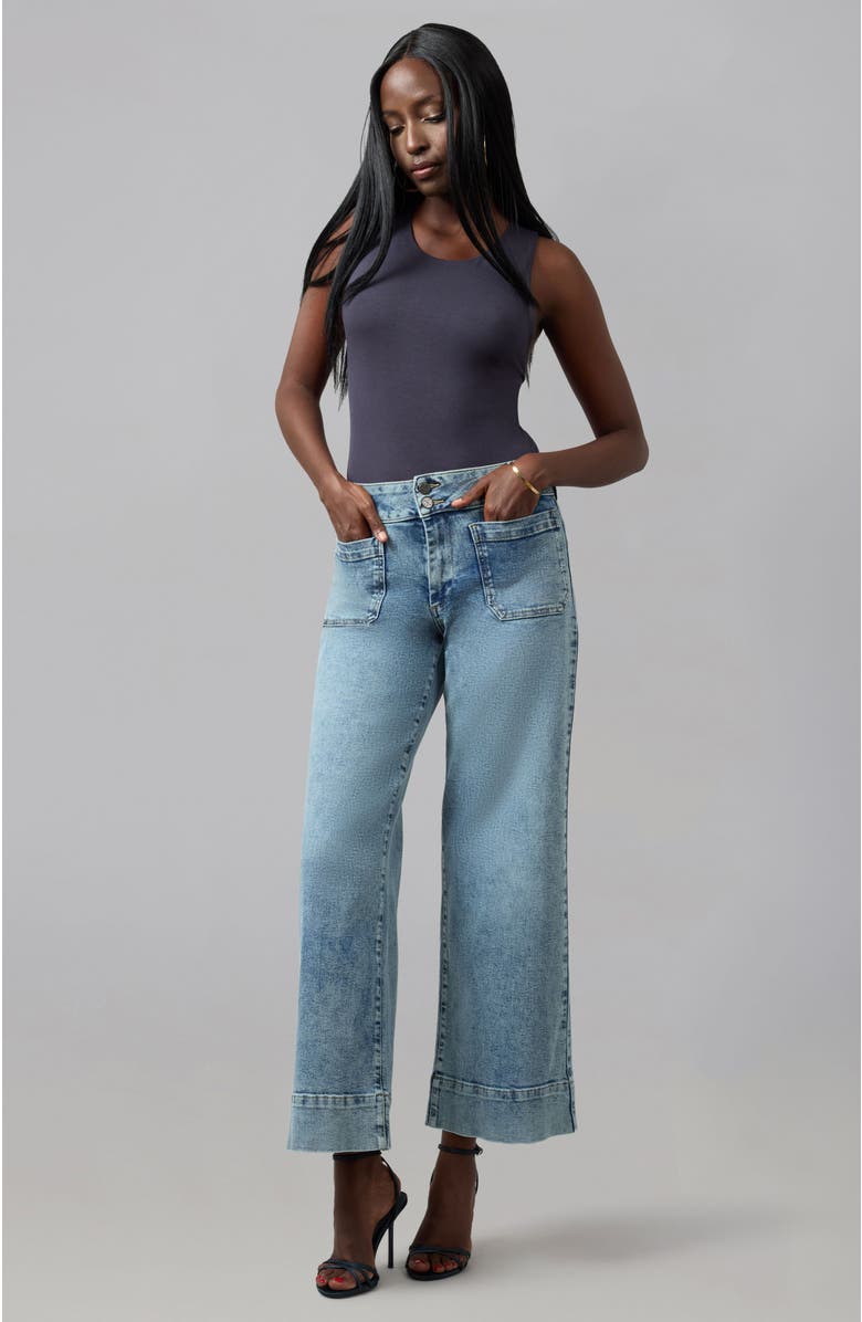 Lola Jeans Colette High Rise Wide Leg Jeans, Alternate, color, Morning Day Light
