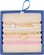 Leith 5-Pack Beaded Sea Life Bracelet Set