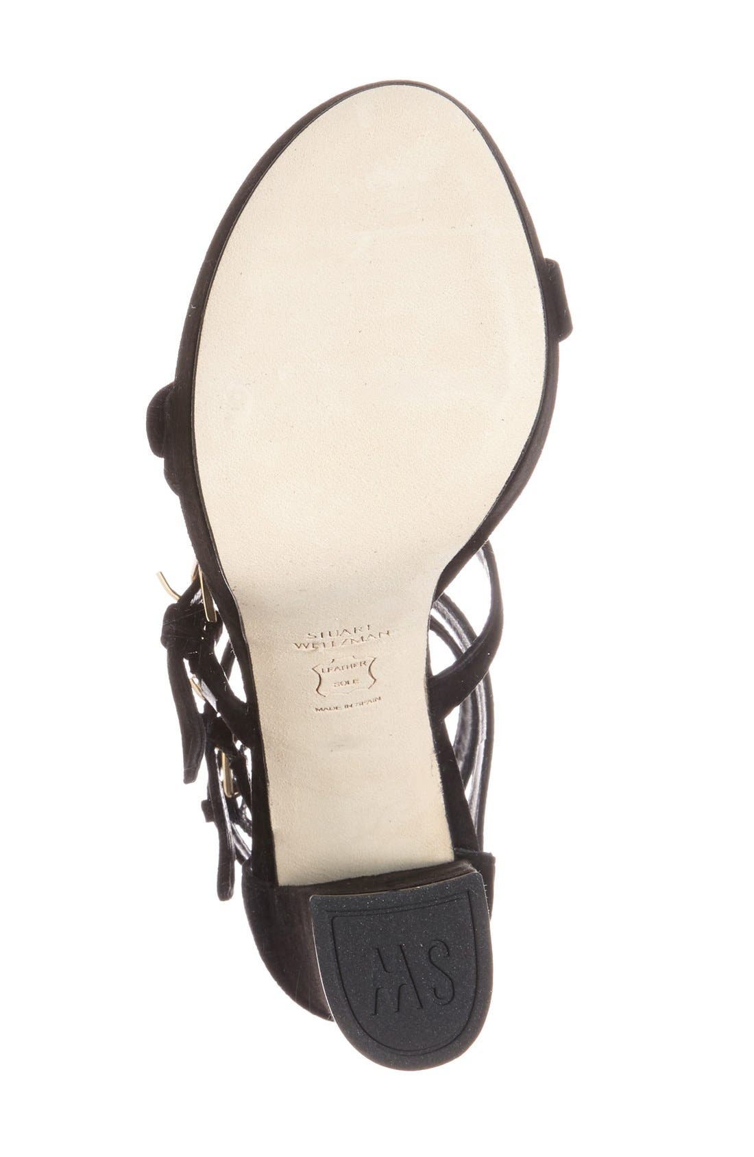 Stuart Weitzman 'Fourbucks' Platform Sandal, Alternate, color, 