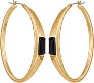 Vince Camuto Baguette Crystal Hoop Earrings