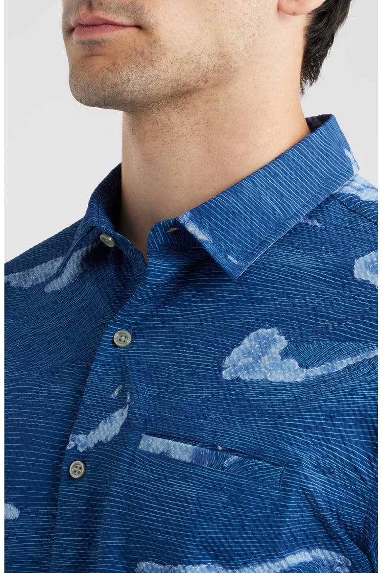 Honu Sighting Performance Pucker Shirt, Alternate, color, NAVY
