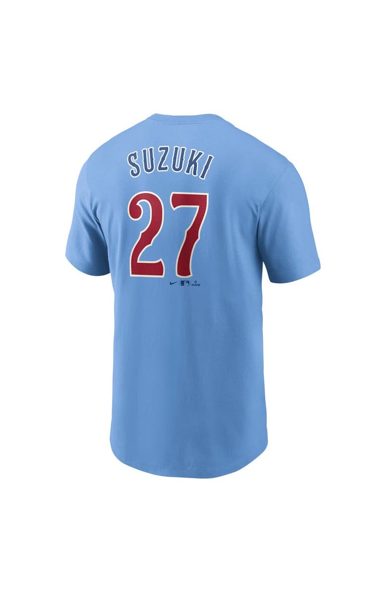 Nike Men's Nike Seiya Suzuki Baby Blue Chicago Cubs Fuse Name & Number T-Shirt, Alternate, color, Light Blue