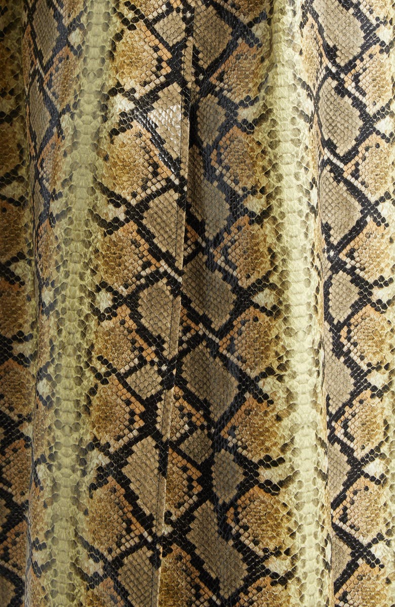 KIM SHUI Snakeskin Embossed Faux Leather Trench Coat, Alternate, color, Snakeskin