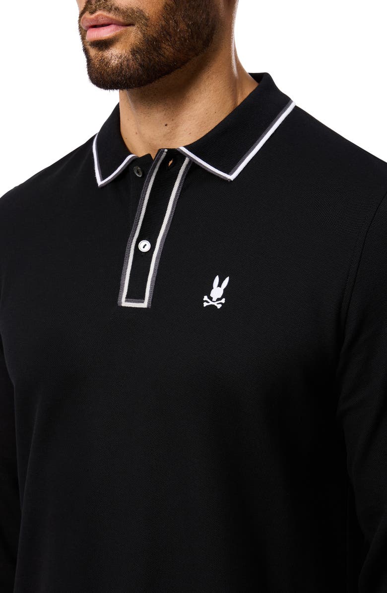 Psycho Bunny Kent Long Sleeve Pima Cotton Piqué Polo, Alternate, color, 