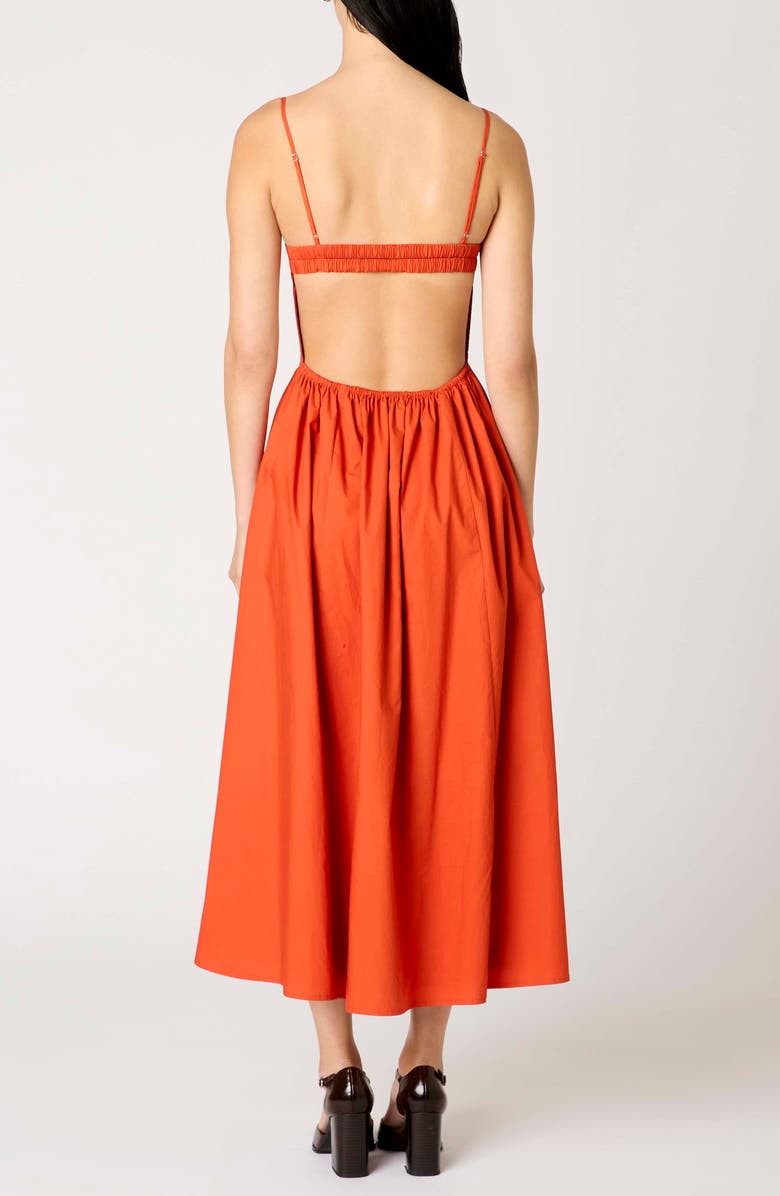Nia Destene Back Cutout Fit & Flare Maxi Dress, Alternate, color, Rust