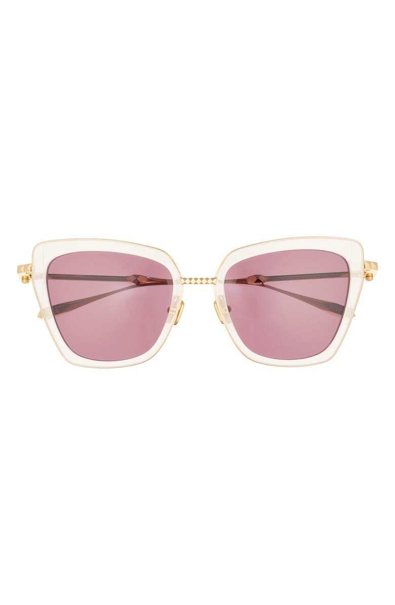 Valentino 52mm Cat Eye Sunglasses, Main, color, Ivory Gold Bordeaux