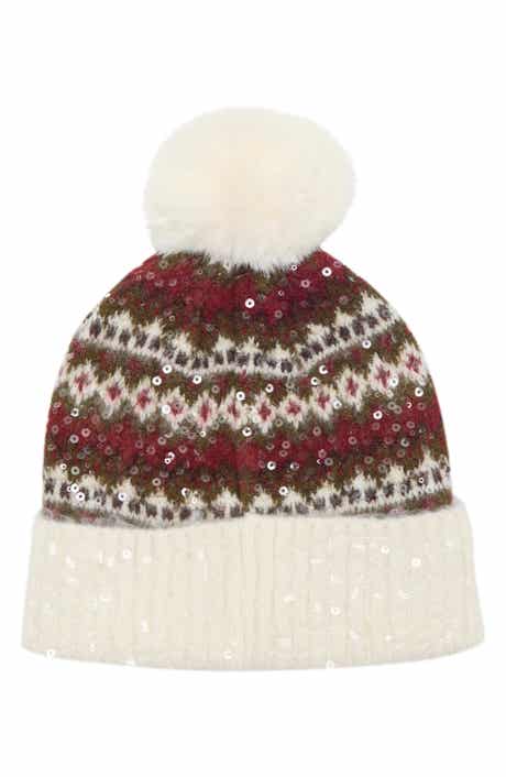 Fair Isle Sequin Beanie