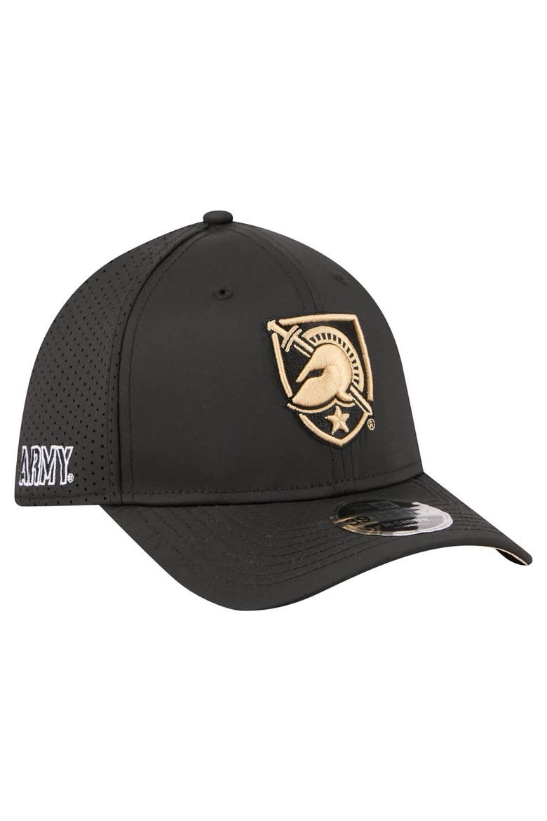 Men's New Era  Black Army Black Knights 39THIRTY M-Crown Flex Fit Hat, Main, color, Black