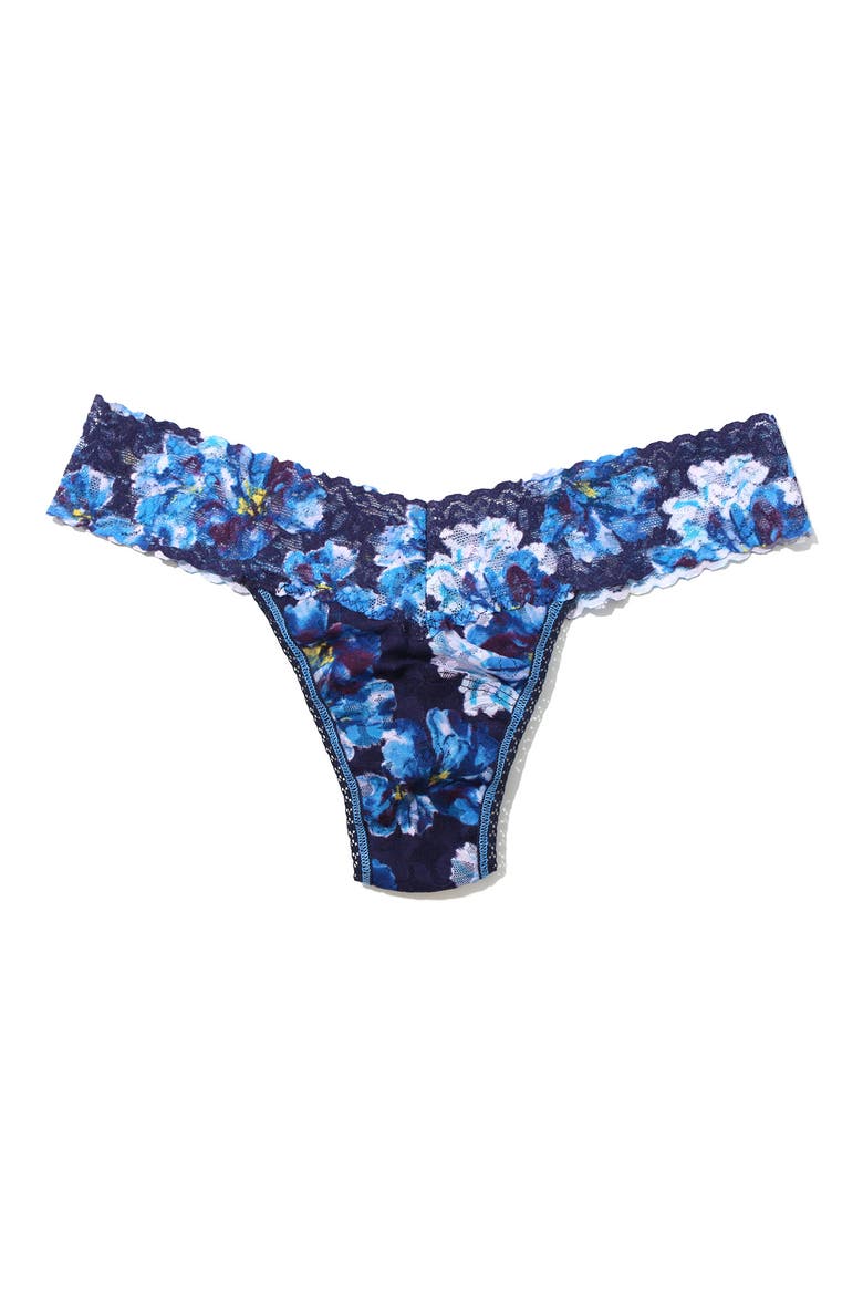 Print Low Rise Thong, Alternate, color, NIGHTFALL PURPLE