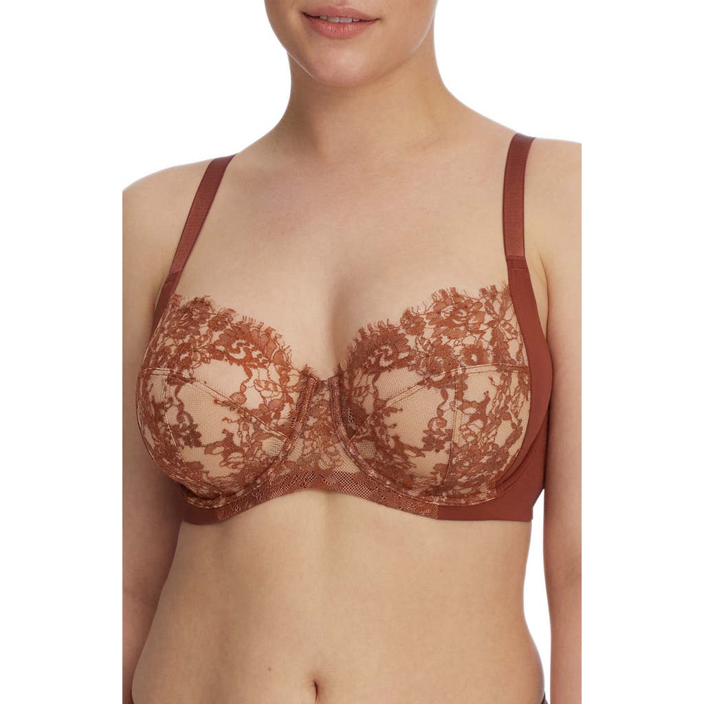 Skarlett Blue Entice Underwire Full Coverage Bra In Brown