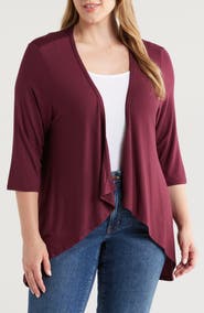 24seven Comfort Apparel Open Front Cardigan