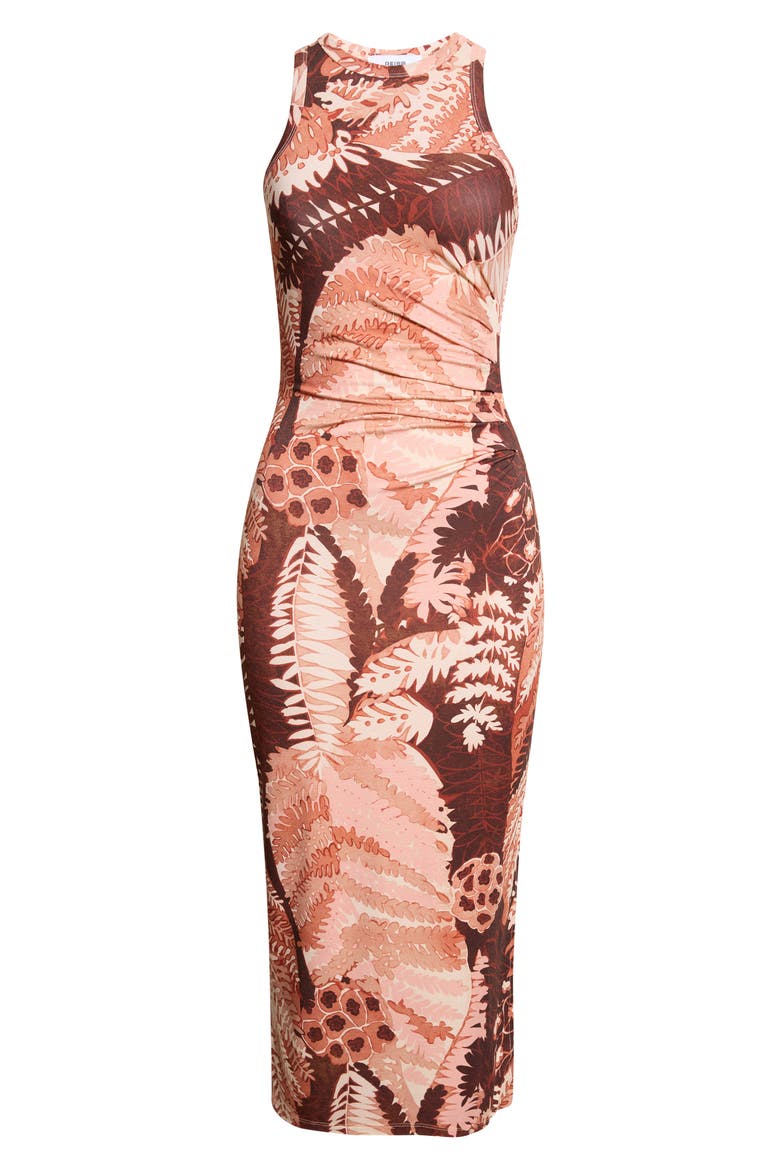 Lola Print Sleeveless Mesh Midi Dress, Alternate, color, PINK
