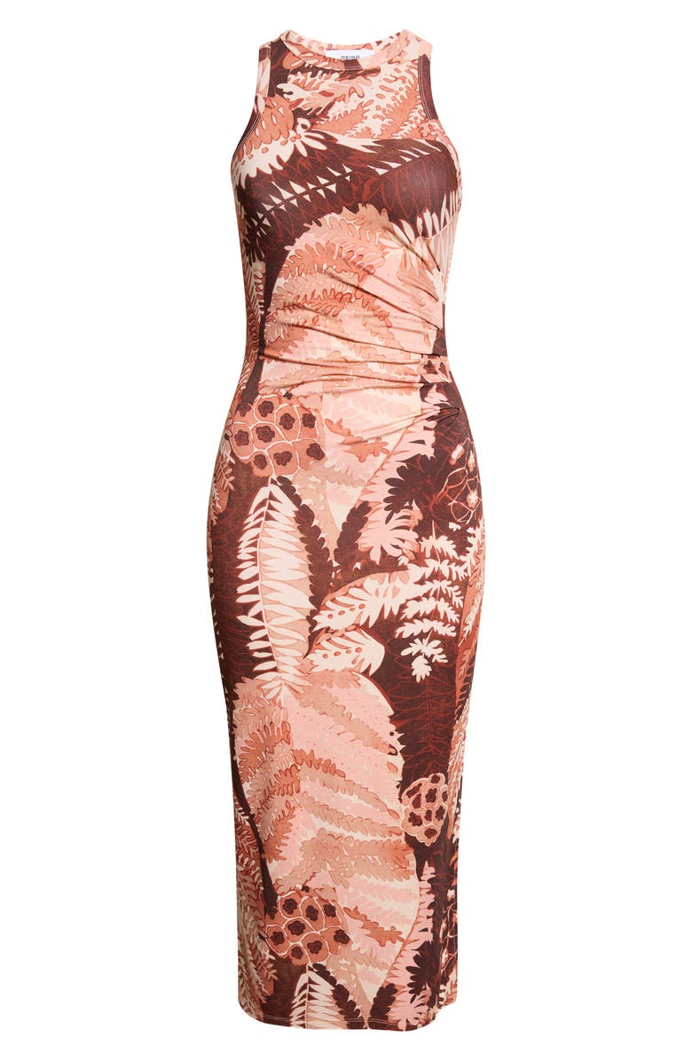 Reiss Lola Print Sleeveless Mesh Midi Dress, Main, color, Pink