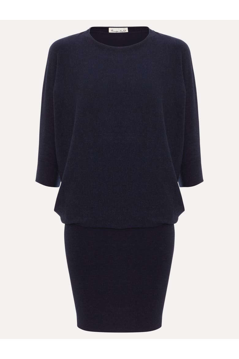 Becca Batwing Knitted Dress, Alternate, color, Navy