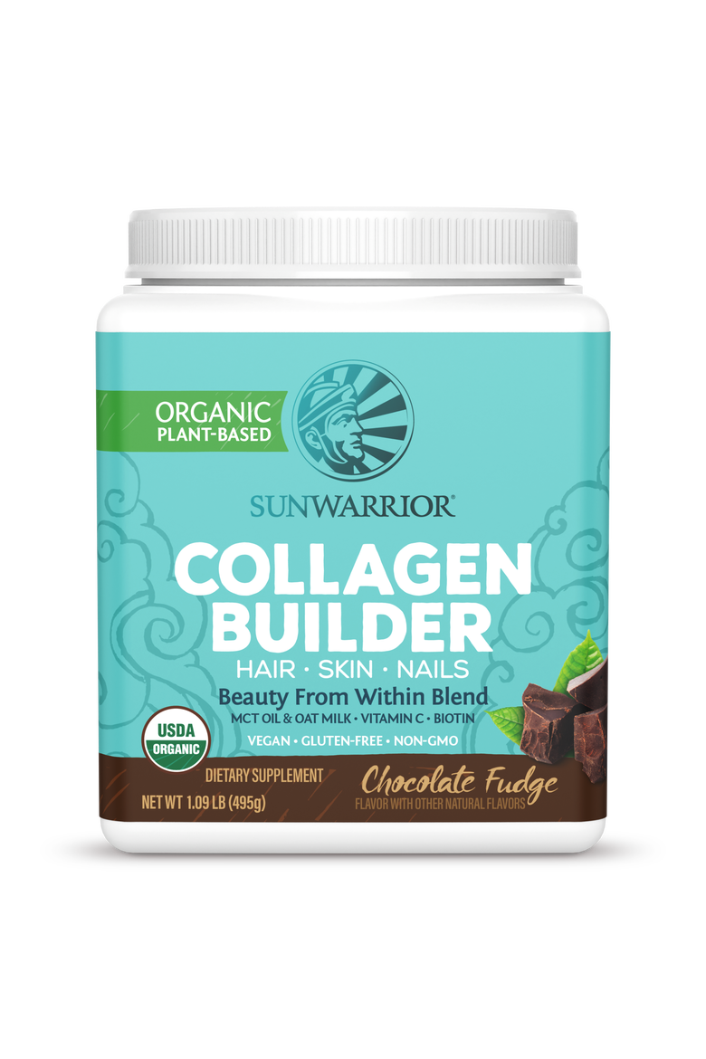 Organic Collagen Builder Powder, Chocolate Fudge, 495g tub, Alternate, color, No Color