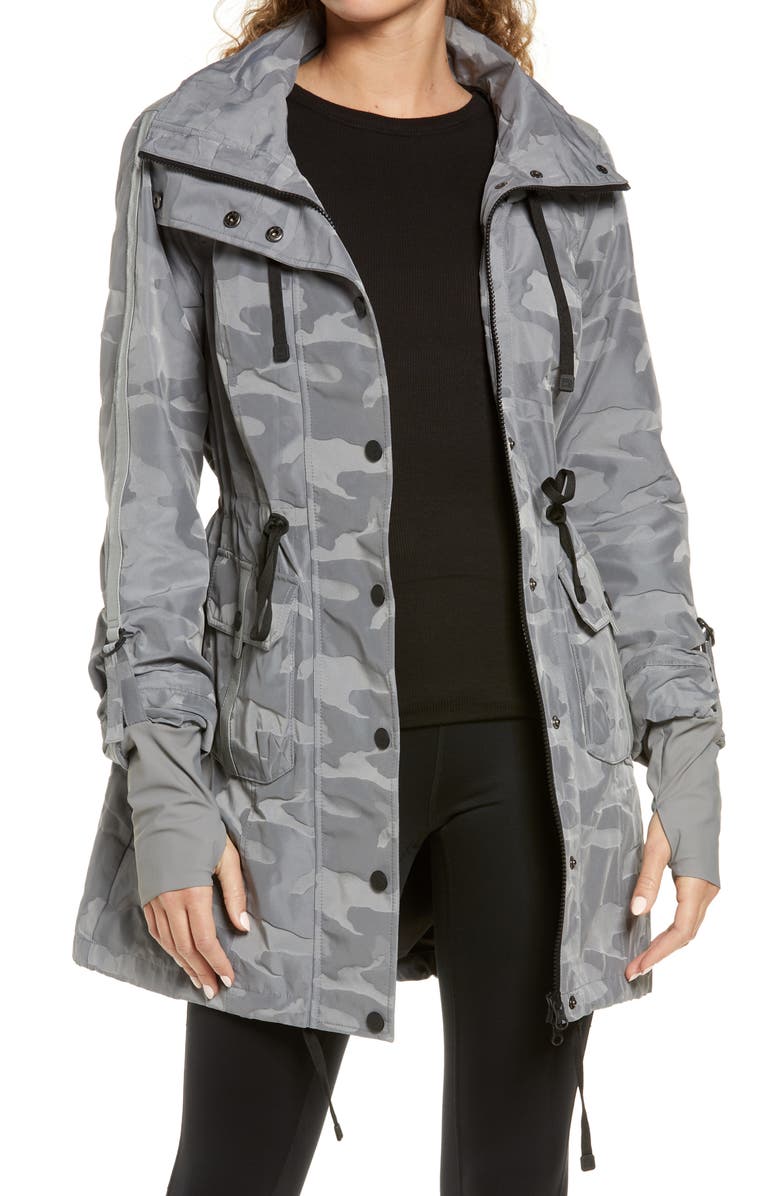 Blanc Noir Hooded Water Resistant Anorak, Main, color, 