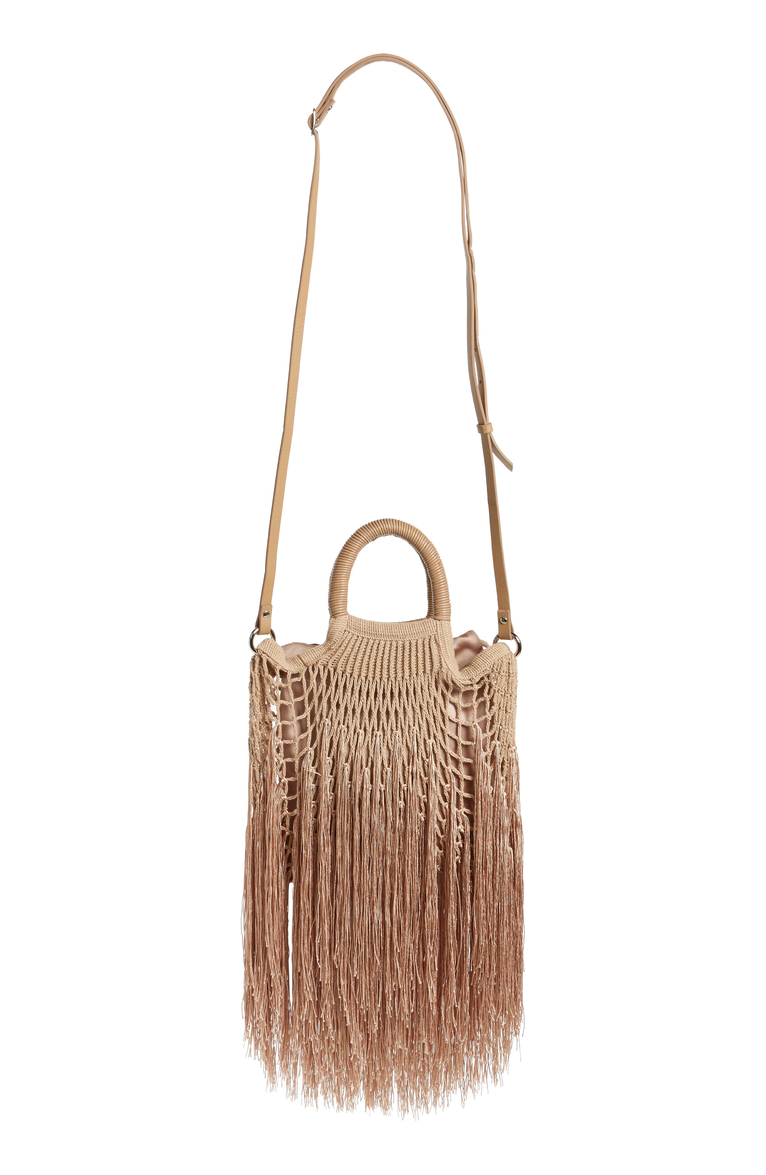 Petit Kouraj Mini Fringe Top Handle Bag, Alternate, color, 