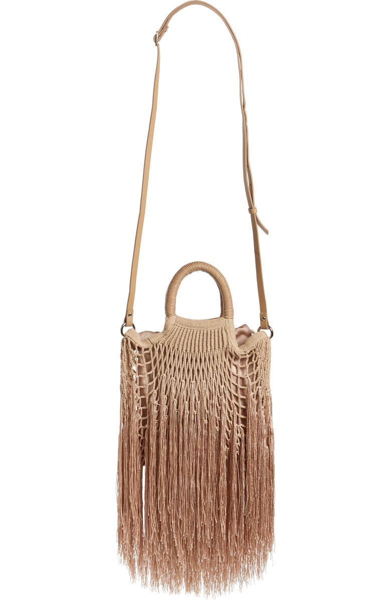 Petit Kouraj Mini Fringe Top Handle Bag, Alternate, color,