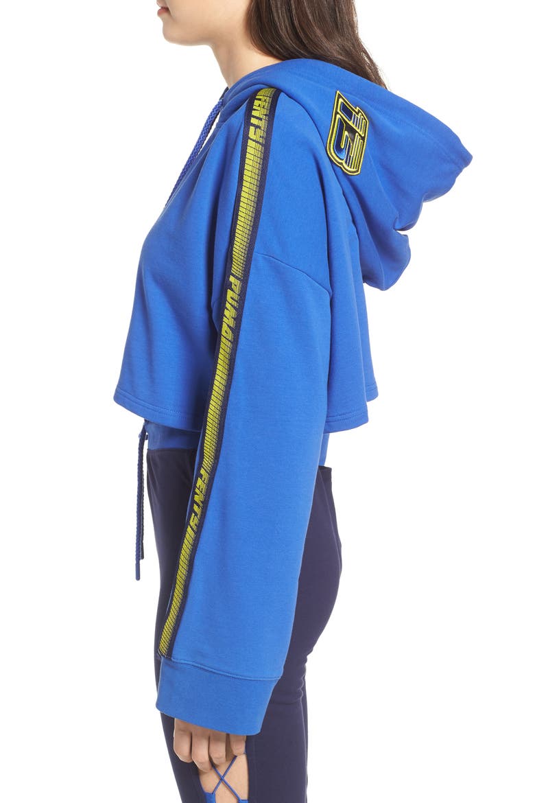 FENTY PUMA by Rihanna Hooded Crop Sweatshirt, Alternate, color, DAZZLING BLUE