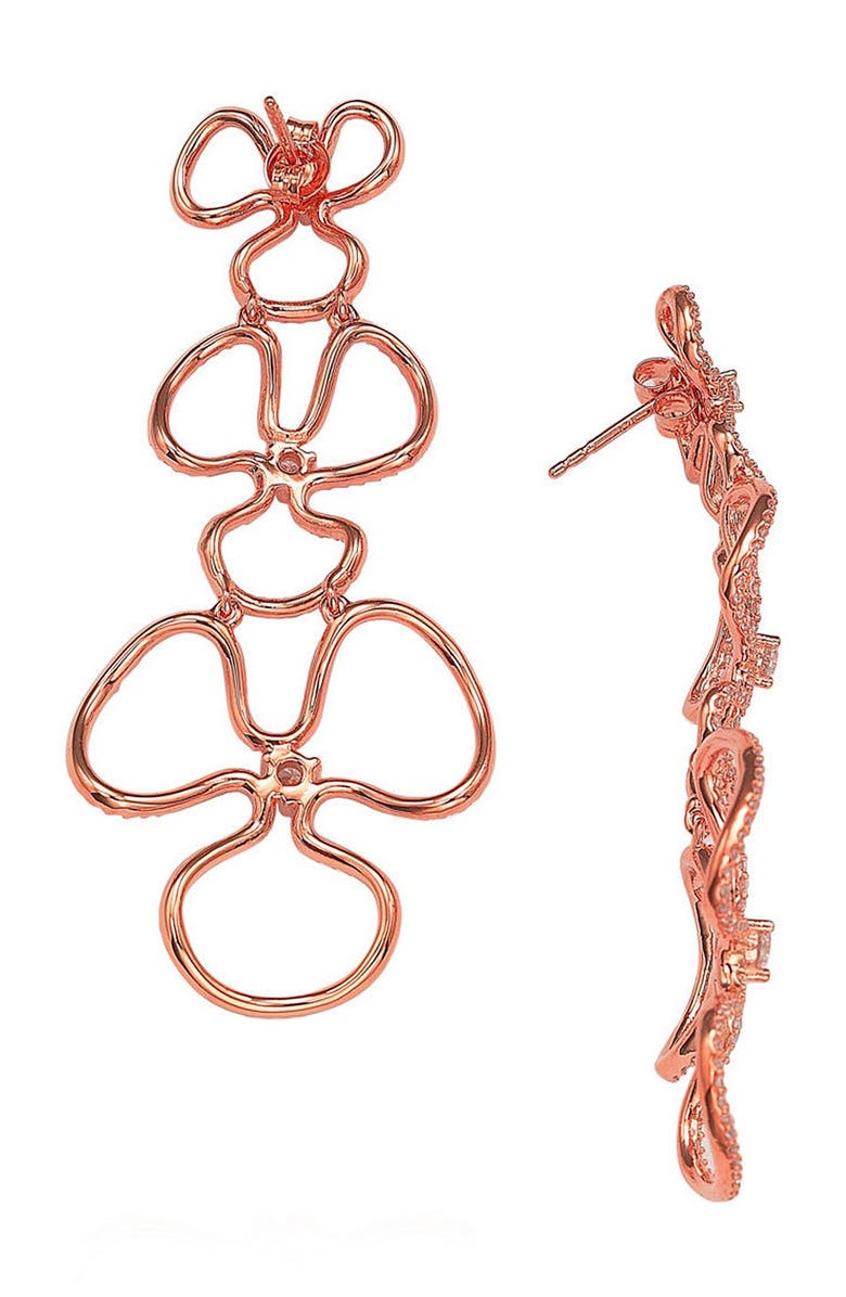 SUZY LEVIAN CZ Flower Drop Dangle Earrings, Alternate, color, 