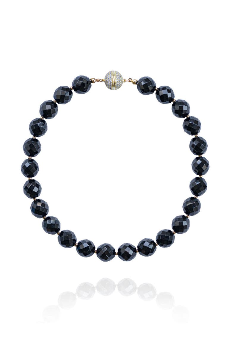 Saulė Label Leni Grande Necklace, Main, color, Noir