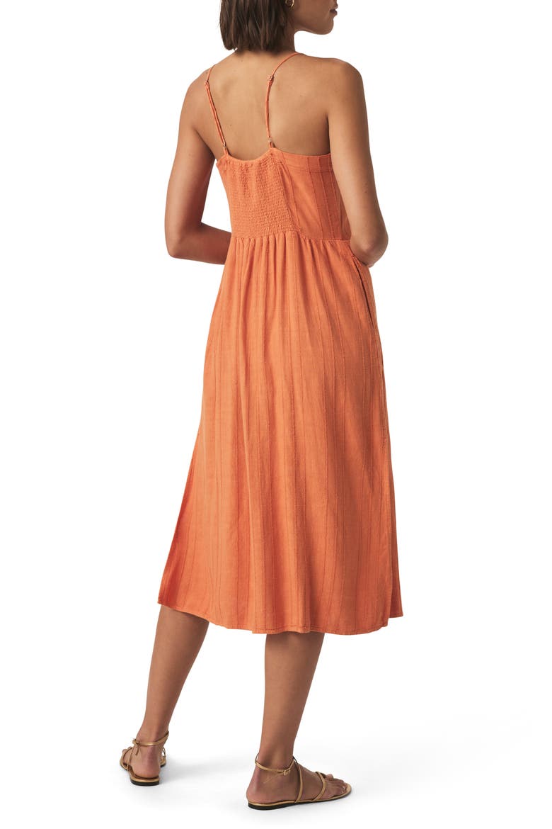 Gabrielle Button-Up Sundress, Alternate, color, ORANGE TIGER