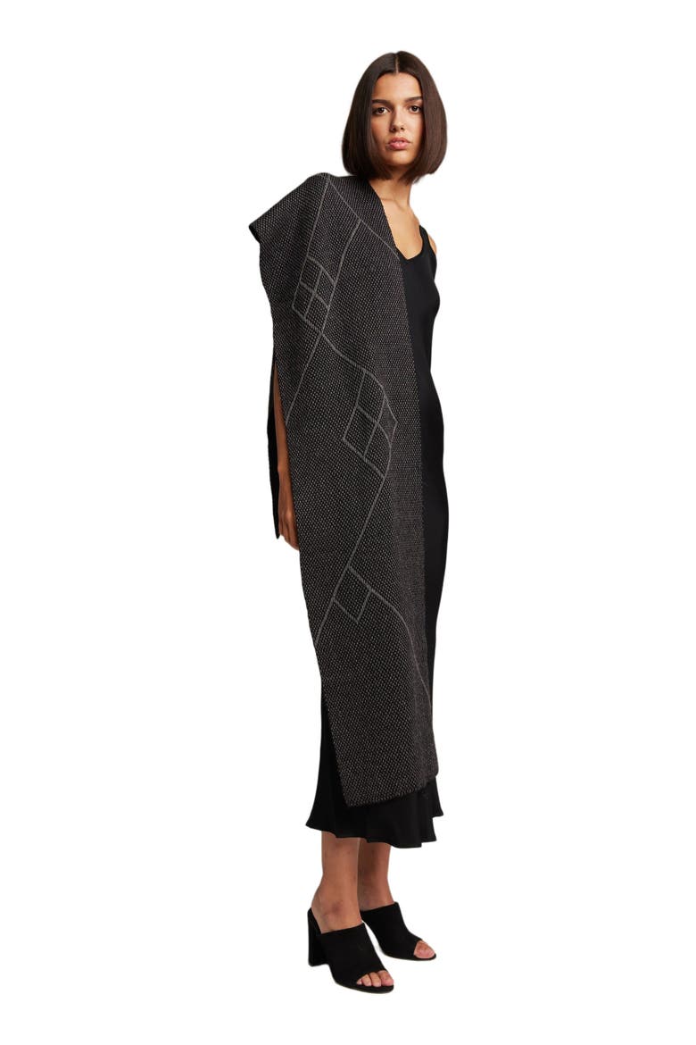 Che Scarf in Baby Alpaca, Main, color, Black/Grey