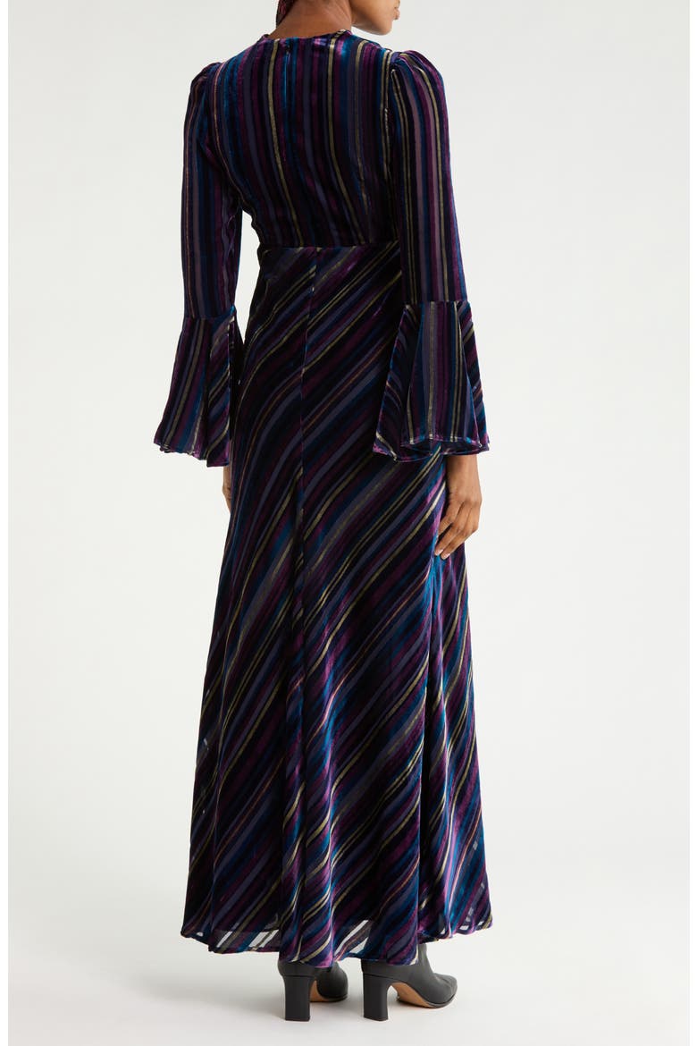 Sudha Velvet Maxi Dress, Alternate, color, DEEP NAVY