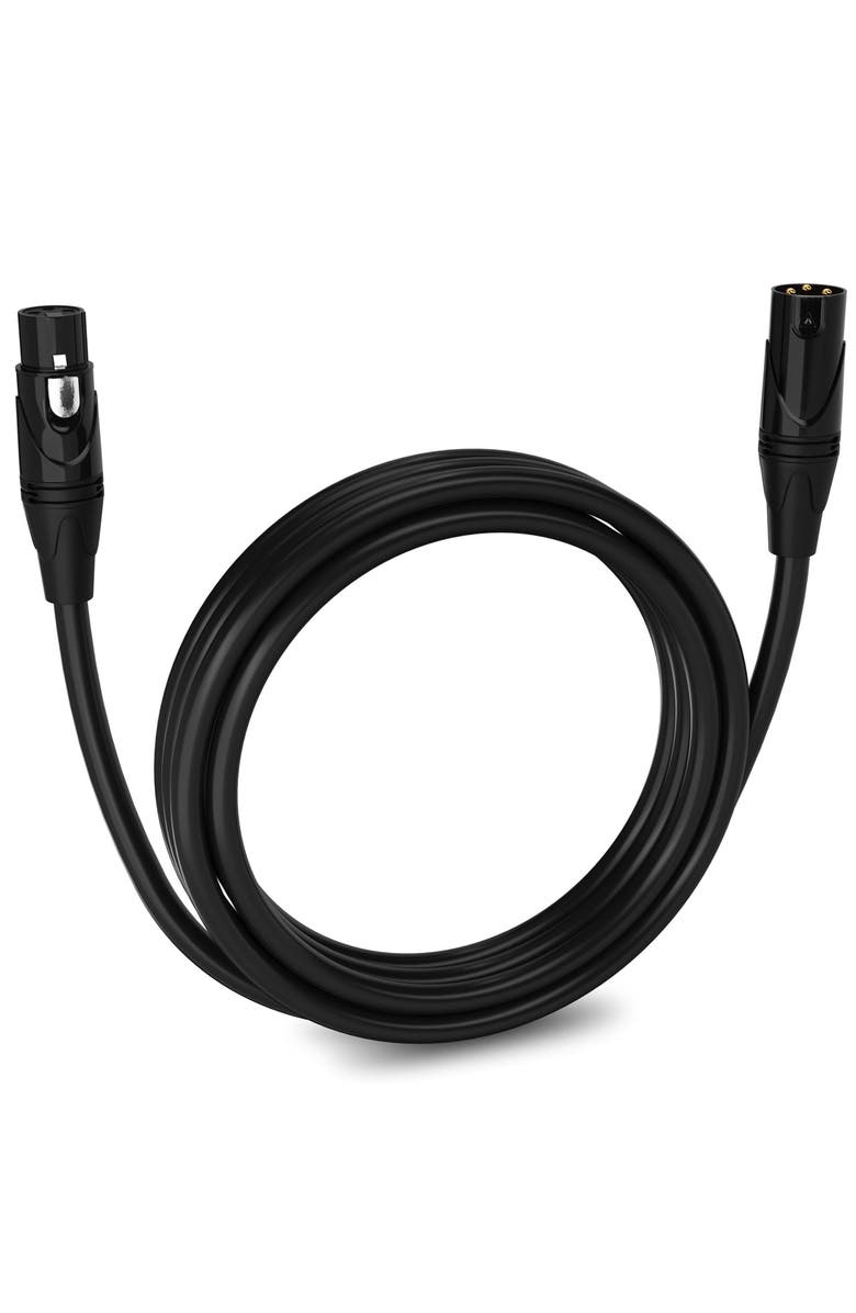 Lyxpro 10 ft Balanced XLR Cable, Male to Female, 3 Pin Microphone Cable, Main, color, Black
