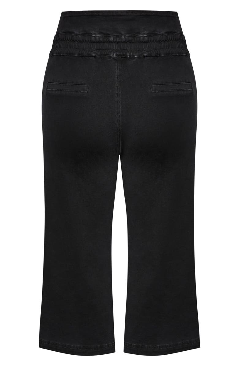City Chic High Waist Crop Denim Culottes, Alternate, color,