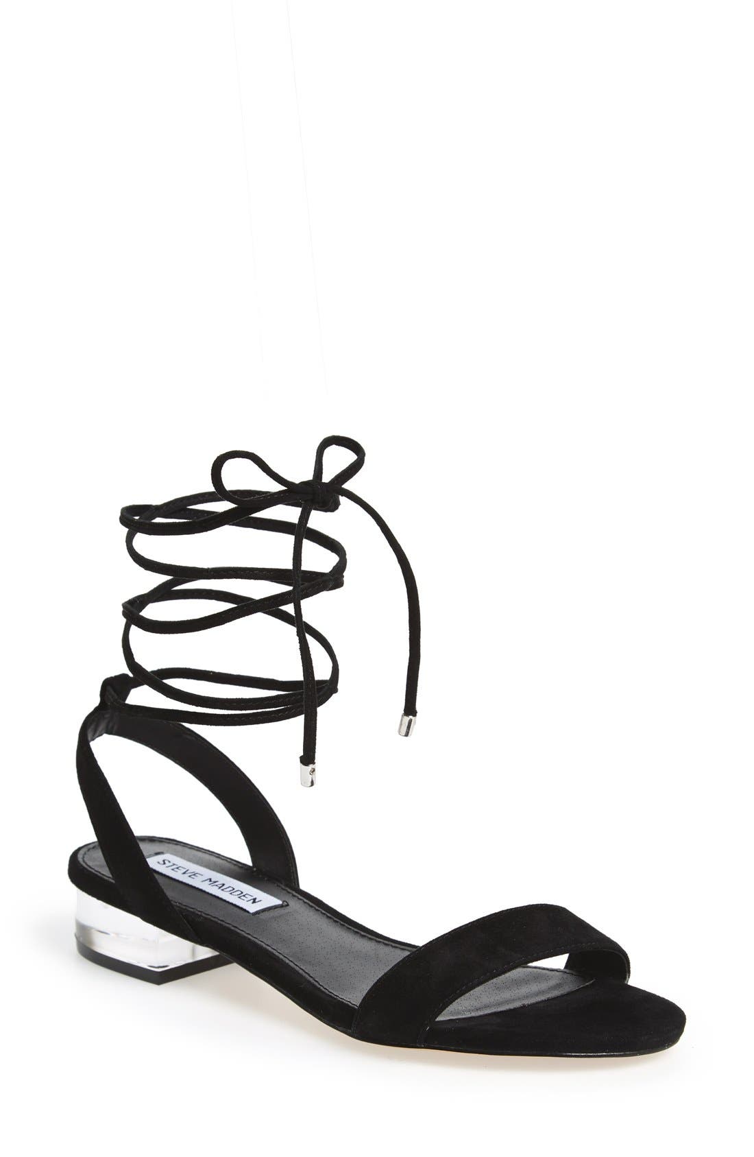Steve Madden 'Carolyn' Lace-Up Sandal, Main, color, 