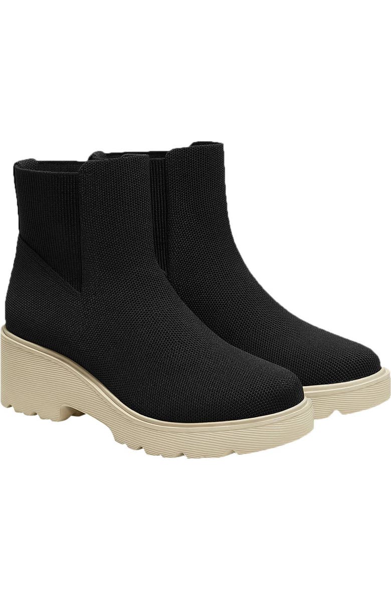 VIVAIA Round-Toe Chunky Platform Travel Boots, Main, color, Black-Beige