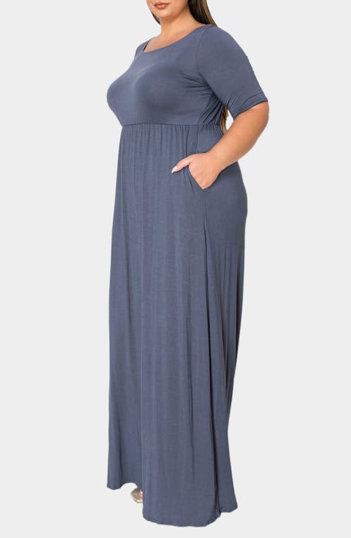 L I V D Eva Jersey Maxi Dress In Charcoal