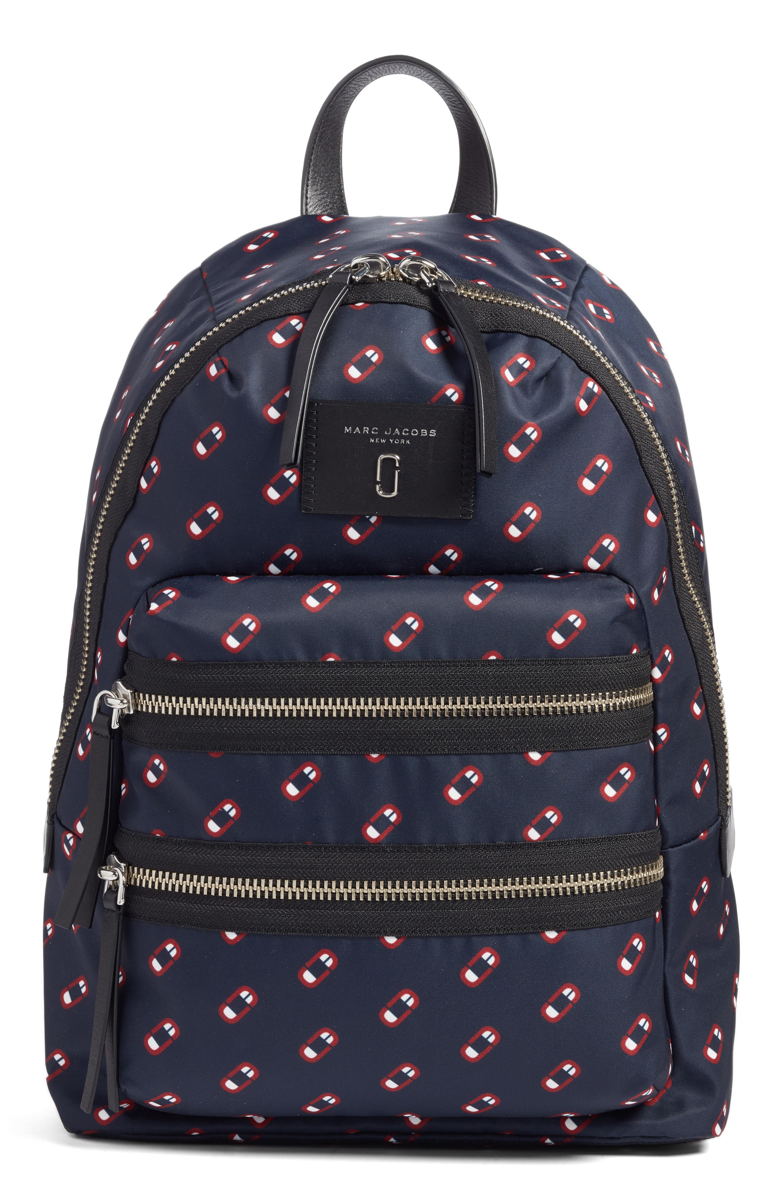 Marc Jacobs Logo Scream Biker Backpack, Main, color, 