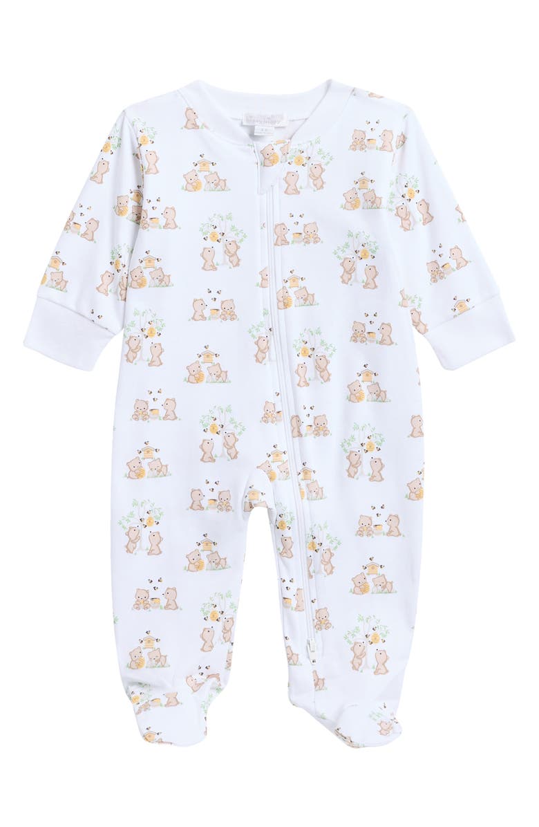 Kissy Kissy Cub Pima Cotton Zip Footie, Main, color, 