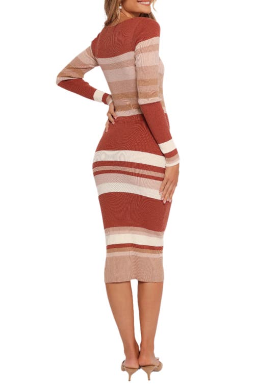 Petal And Pup Petal & Pup Colten Stripe Long Sleeve Rib Sweater Dress