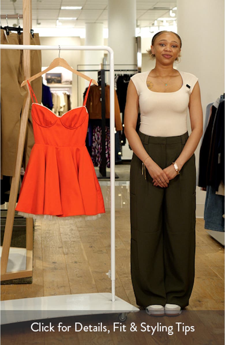 Minimoiselle Bustier Stretch Satin Minidress, sales video thumbnail