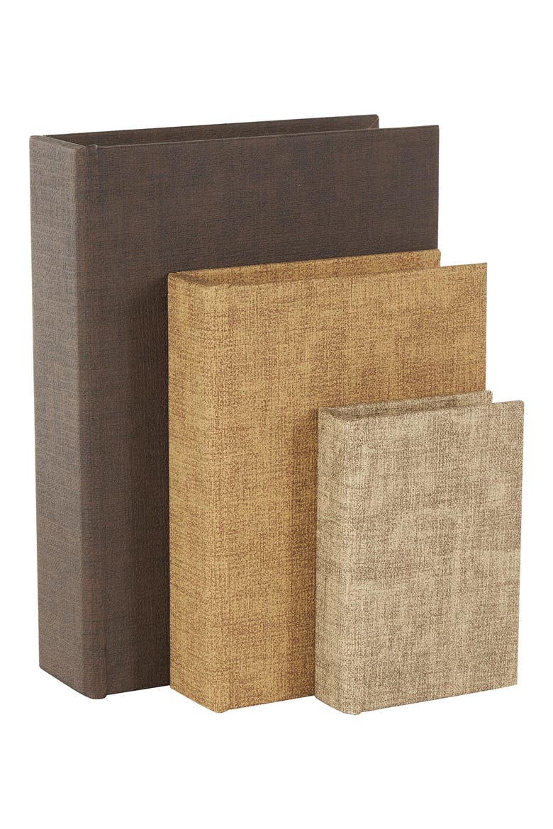 Set of 3 Faux Book Boxes, Main, color, MULTI COLORED